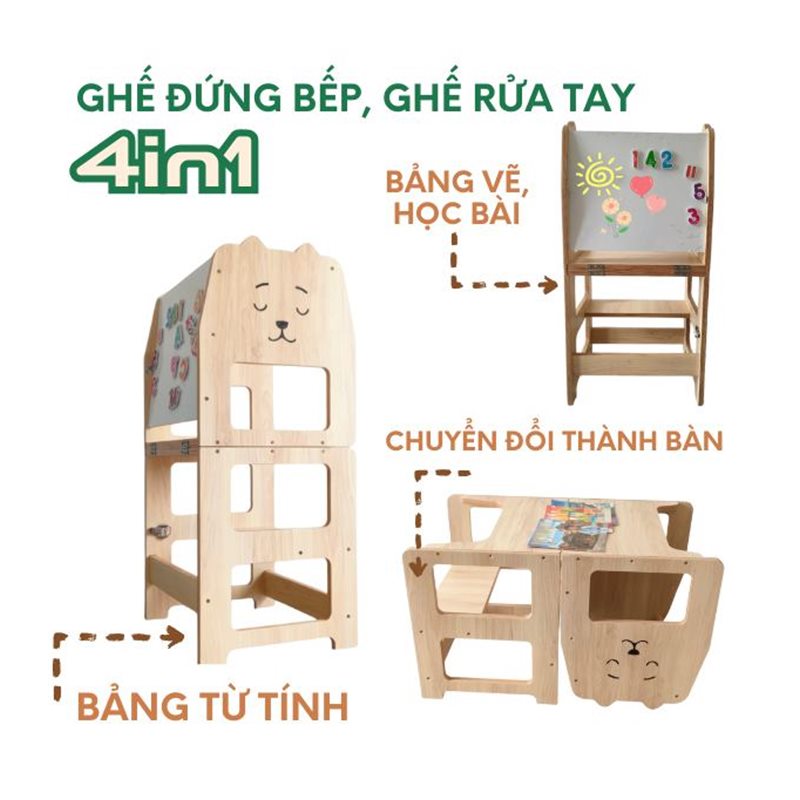 Ghế đứng bếp 4in1